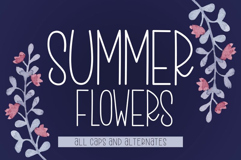 Summer Flowers Schriftart