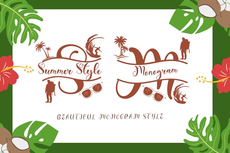 Summer Style Monogram Шрифт