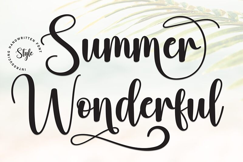 Présentation et spécimen de la police Summer Wonderful