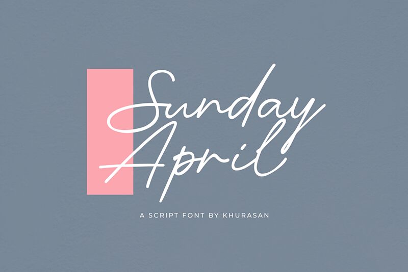 Sunday April الخط 