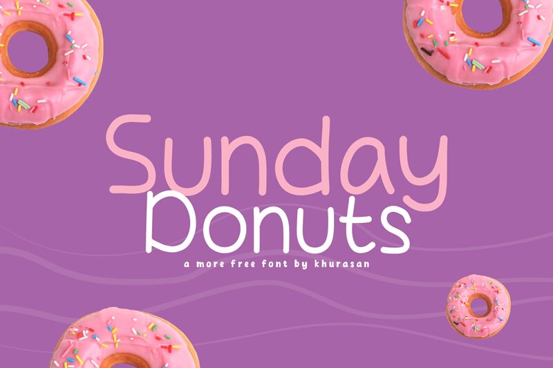 Presentación y muestra visual de la fuente Sunday Donuts