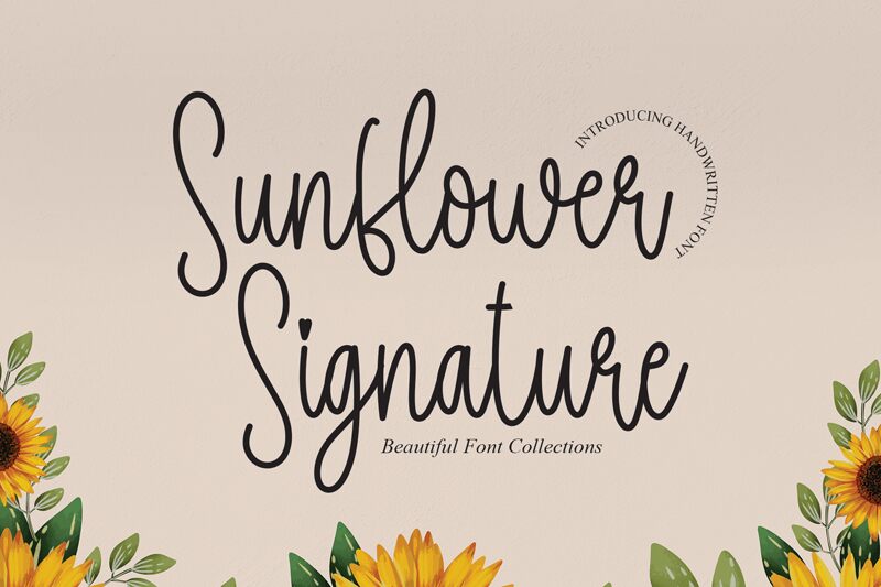 Sunflower Signature 字体