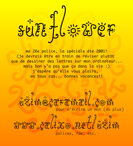 Sunflower Carattere