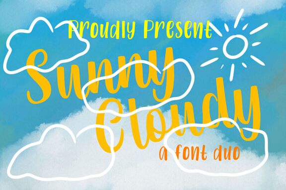 Cloudy Schriftart