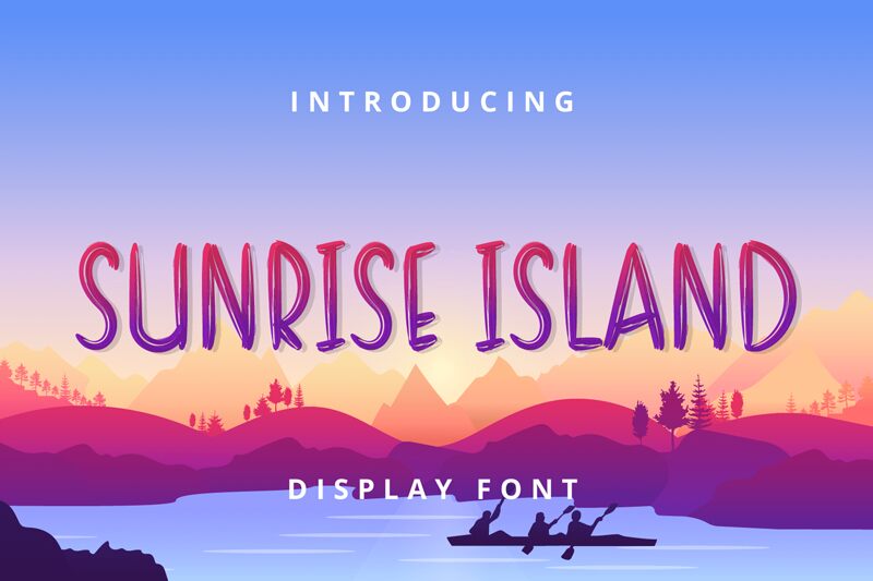 SUNRISE ISLAND Schriftart