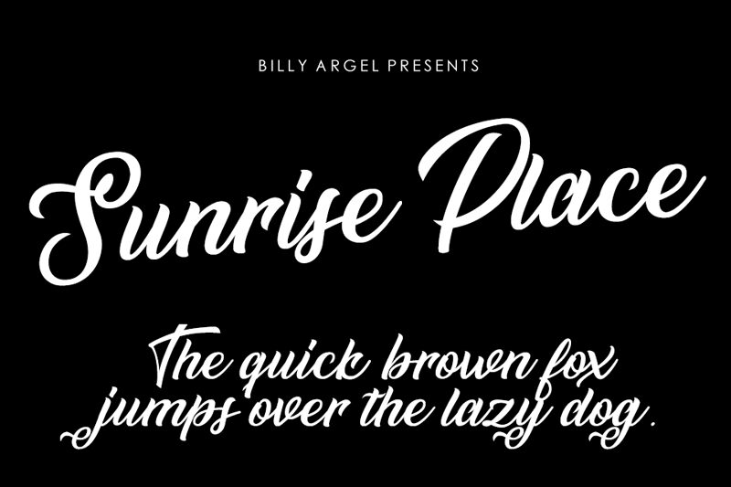 Sunrise Place Schriftart
