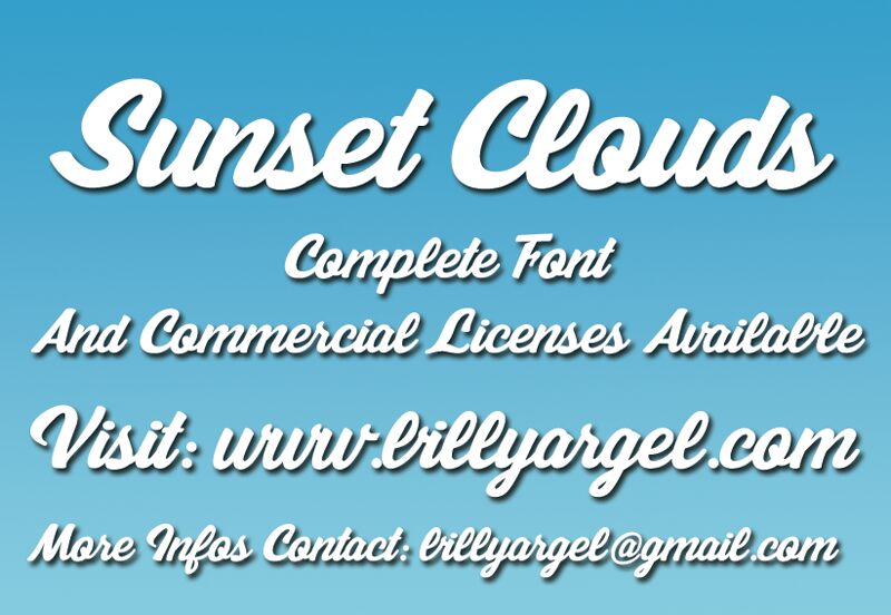 Sunset Clouds Schriftart