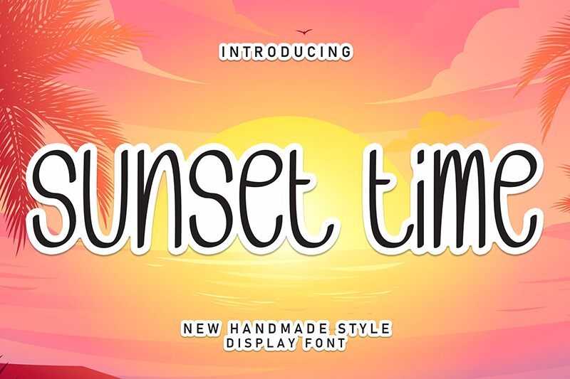 Sunset Time Schriftart