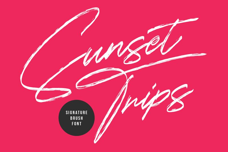 Sunset Trips Signature Carattere