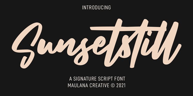 Sunsetstill Druh písma