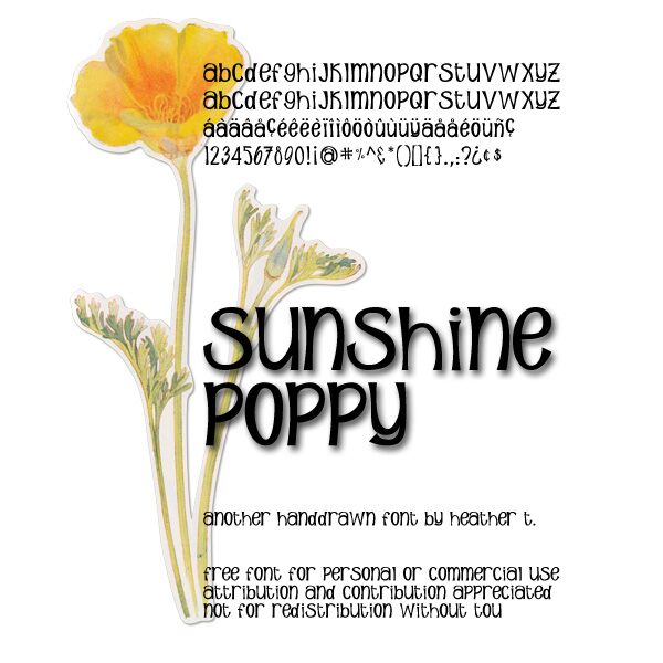 Sunshine Poppy Carattere