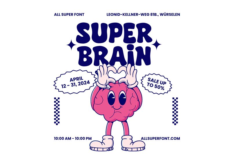 Super Brain Шрифт