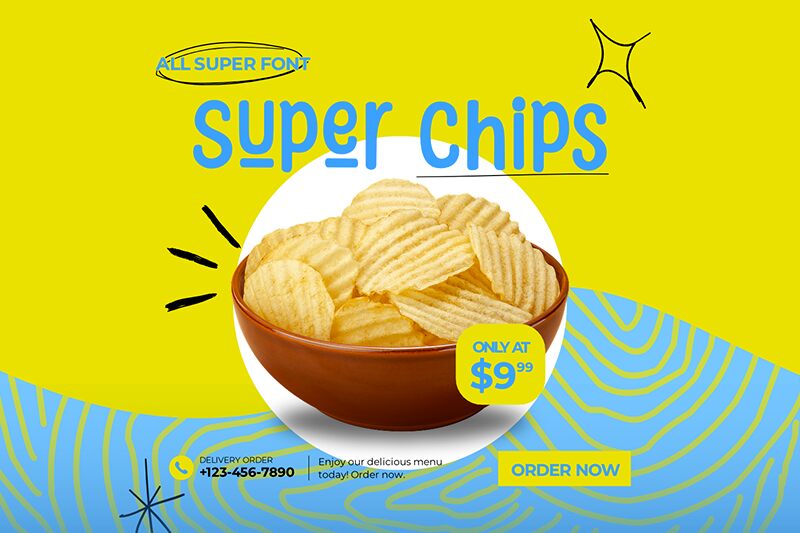 Super Chips Schriftart
