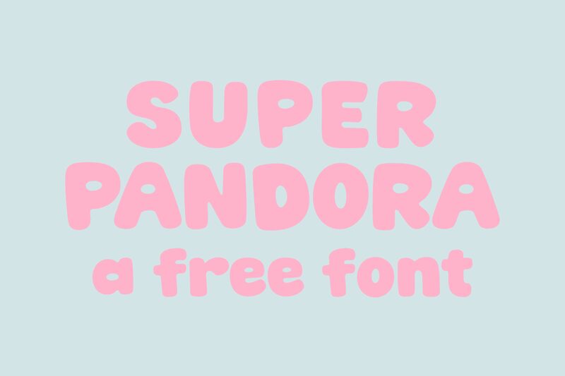 Super Pandora Regular font presentation and specimen