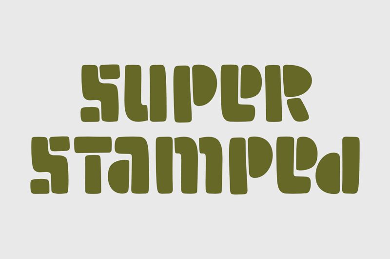 Super Stamped Regular — Prezentacja czcionki