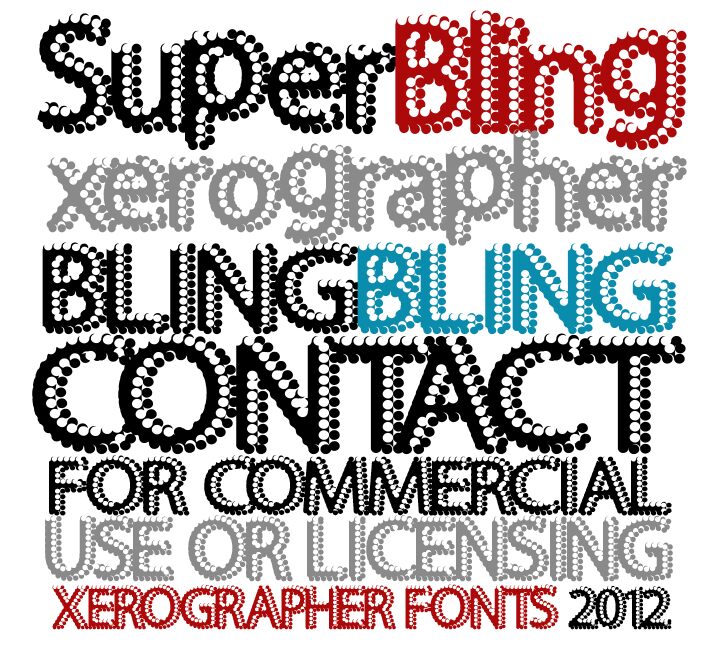 SuperBling Carattere