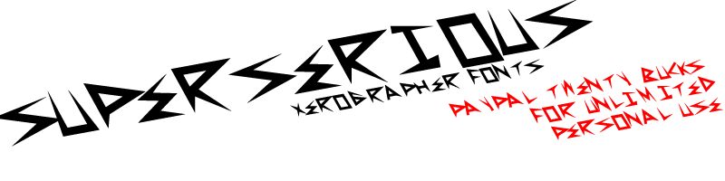 SuperSerious Czcionka