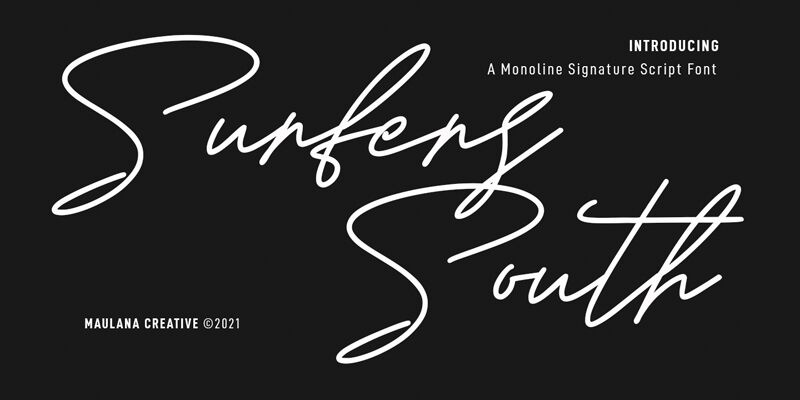 Surfers South Druh písma