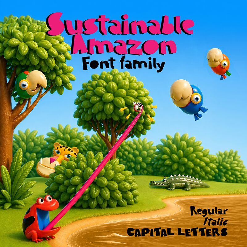 Sustainable Amazon Regular — Prezentace písma