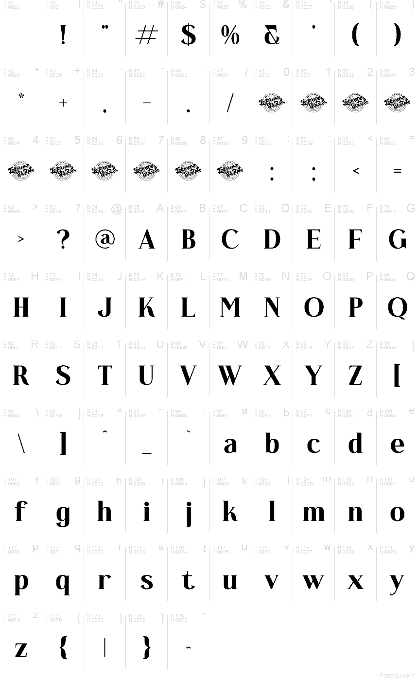 Basic Latin - charmap