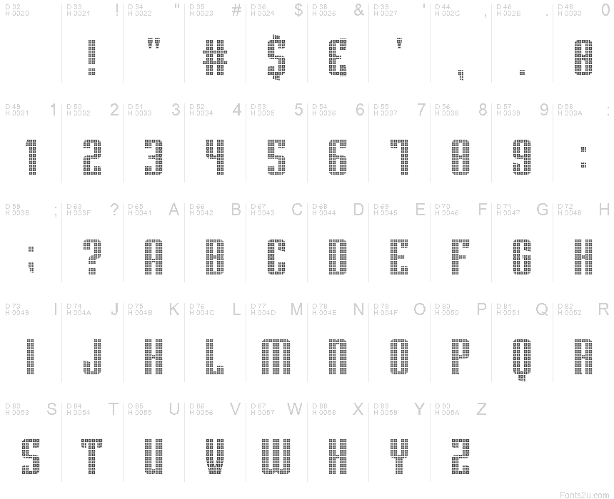 Latin de base - Table de caractères
