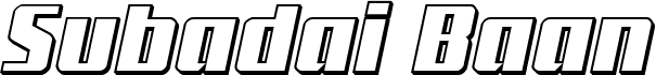 Subadai Baan 3D Italic