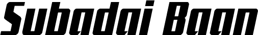 Subadai Baan Condensed Italic