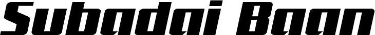 Subadai Baan Expanded Italic