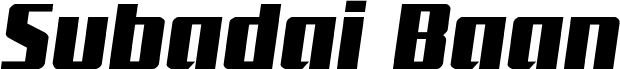 Subadai Baan Semi-Italic