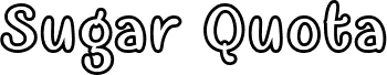 Preview of the Sugar Quota font