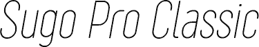 Sugo Pro Classic Trial Thin Italic