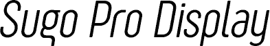 Sugo Pro Display Trial ExtraLight Italic
