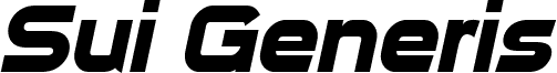 Sui Generis Bold Italic