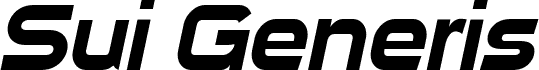 Sui Generis Italic