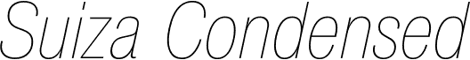 Suiza Condensed DEMO ExtraLight Italic