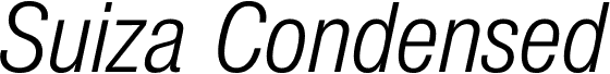 Suiza Condensed DEMO Italic