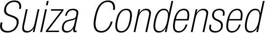 Suiza Condensed DEMO Light Italic