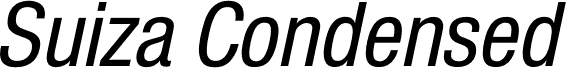 Suiza Condensed DEMO Medium Italic