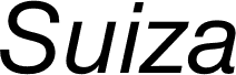 Suiza DEMO Medium Italic