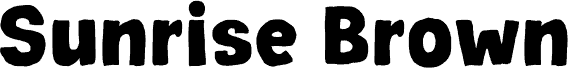 Preview of the Sunrise Brown font