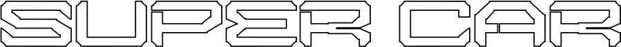 Preview of the Super Car Outline Exp MR Demo font
