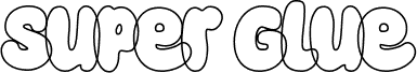Aperçu de la police Super Glue Outline