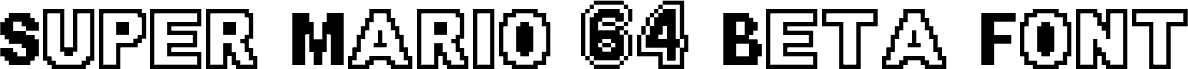 Ukážka písma Super Mario 64 Beta Font Regular