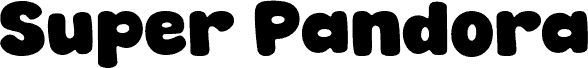 Preview of the Super Pandora Regular font