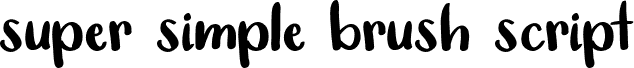 Náhled písma Super Simple Brush Script