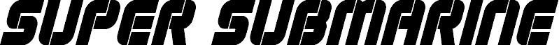 Super Submarine Condensed Italic