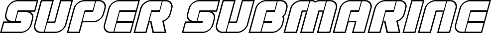 Super Submarine Outline Italic