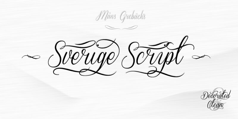 Sverige Script Demo Schriftart
