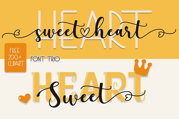 Sweet Heart Display Czcionka