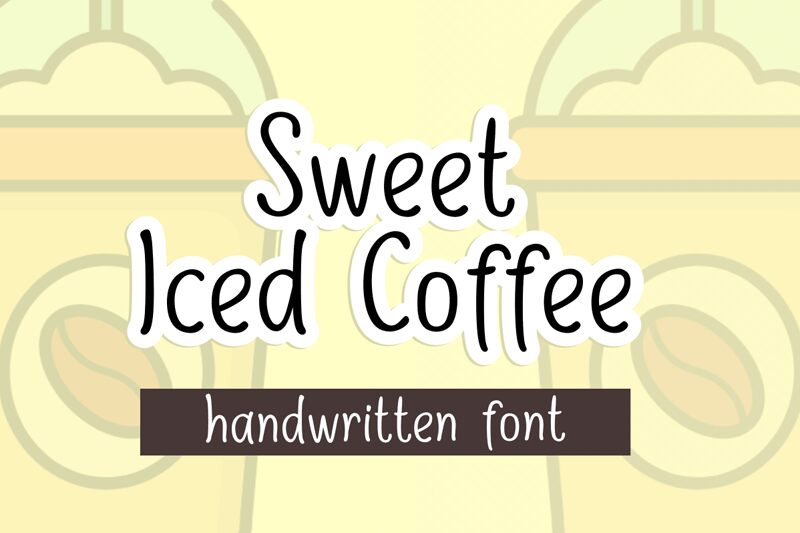 Sweet Iced Coffee Schriftart